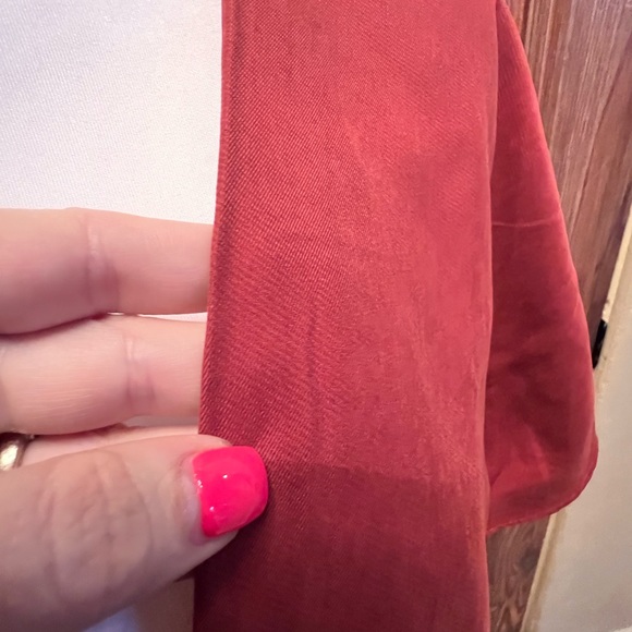 NWOT JULIA JORDAN Flutter Sleeve Twist Front Dress Rust Color - Picture 8 of 16